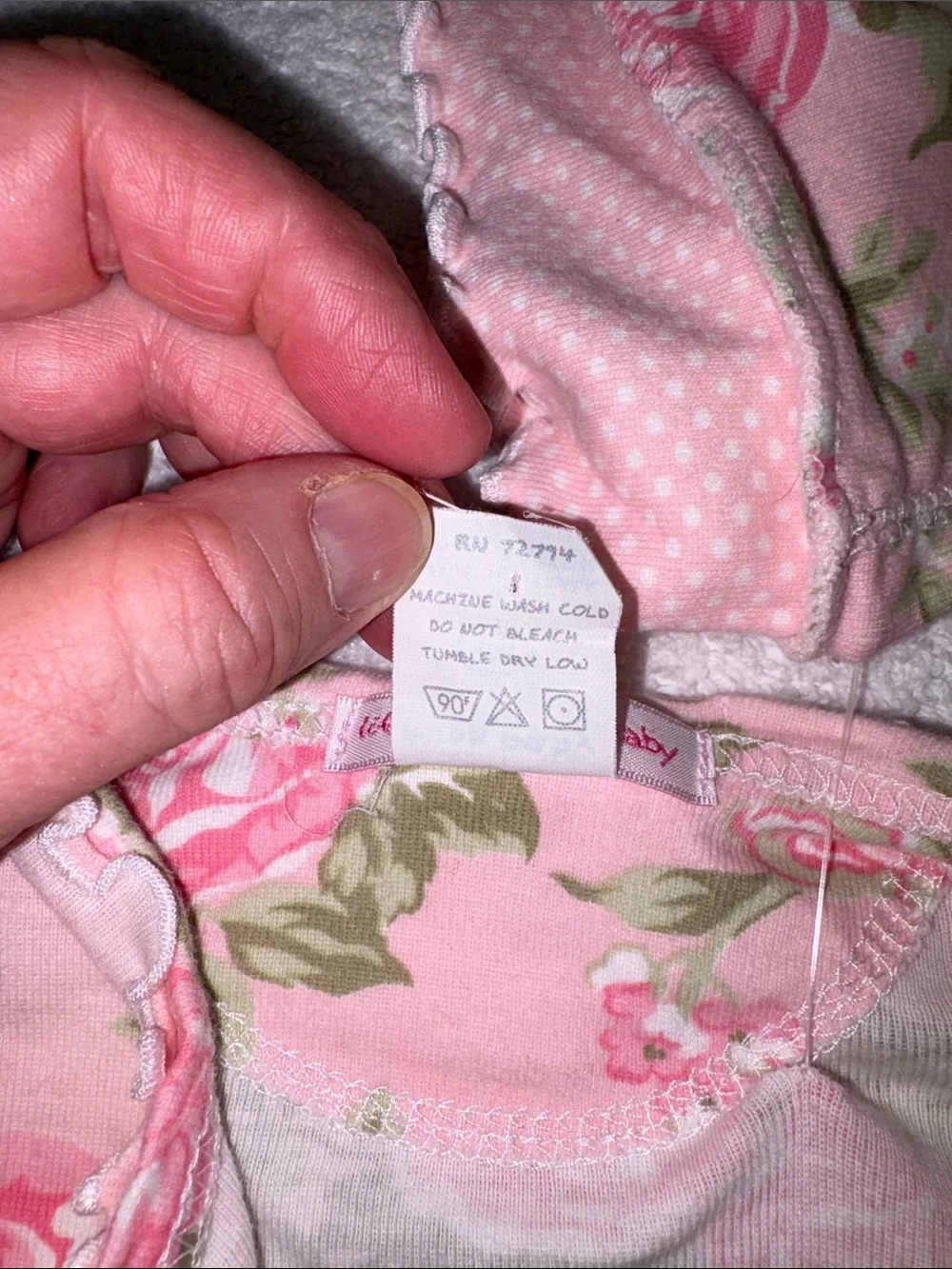 Little mush baby Pink Rose 3 pc kimono Set size 3m